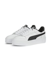 Sneaker Puma "CARINA STREET", Damen, Gr. 37,5, schwarz-wei&szlig; (Puma wei&szlig;, Puma schwarz, Puma silber), Synthetik, unifarben, Schuhe Sneaker, mit leicht erh&ouml;htem Plateau, Innenmaterial aus Textil