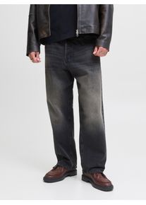 Jack & Jones Relax-fit-Jeans JACK & JONES "JJIALEX mit cleanem Look und Taschenvielfalt", Damen, Gr. 29, L&auml;nge 32, schwarz, denim, Denim/Jeans, Obermaterial: 100% Baumwolle, Abriebeffekte, relaxed fit lang, Jeans Relax-fit-Jeans, Baumwolle, relax fit