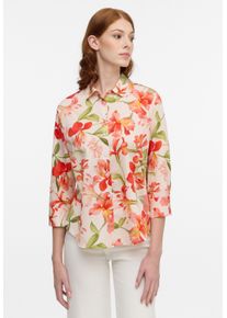 Hemdbluse Eterna "REGULAR FIT", Damen, Gr. 46, rot, 100% Baumwolle, Blusen Hemdbluse