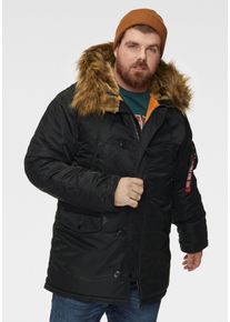 Parka Alpha Industries "N3B VF 59", Damen, Gr. XXL, schwarz, Web, Obermaterial: 100% Nylon. Futter: 100% Nylon. Wattierung: 100% Polyester, unifarben, normal, gerader Abschluss mit Windstopper, Jacken Parka, mit abnehmbarem Kunstfellkragen