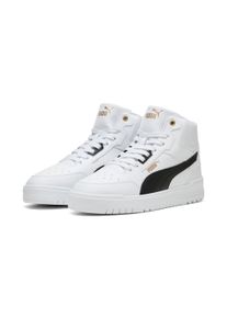 Sneaker Puma "SHUFFLE DOWNTOWN MID", Herren, Gr. 44, schwarz-wei&szlig; (Puma wei&szlig;, Puma schwarz, Puma gold), Synthetik, Schuhe Sneaker, kn&ouml;chelhoch, mit Schn&uuml;rung, mit profiliertem Laufsohlenprofil