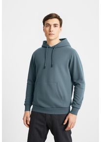 Jack & Jones Kapuzensweatshirt JACK & JONES "JJEBRADLEY SWEAT HOOD NOOS", Herren, Gr. XS, stormy weather, angeraute Sweatware, Obermaterial: 65% Polyester, 35% Baumwolle, unifarben, relaxed fit normal, ohne Ausschnitt, Rippb&uuml;ndchen, Sweatshirts Kapuzensweatshirt, Materialmix, relaxed fit