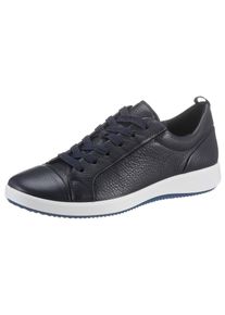 Sneaker Ara "ROMA", Damen, Gr. 2,5, blau (dunkelblau), Glattleder, unifarben, Schuhe Sneaker, Freizeitschuh, Halbschuh, Schn&uuml;rschuh mit High Soft Fu&szlig;bett, G-Weite, Topseller