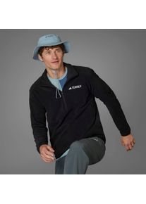 Fleecepullover adidas terrex "MULTI ESSENTIALS 1/2 ZIP FLEECEOBERTEIL", Herren, Gr. XL, schwarz, Obermaterial: 100% Polyester, Sweatshirts Fleecepullover