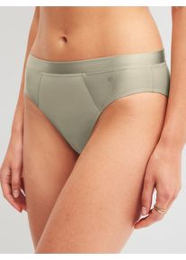 Slip Calida "Cate", Herren, Gr. XS (36/38), tea gr&uuml;n, Single Jersey, Obermaterial: 92% Baumwolle, 8% Elasthan, normal, Unterhosen Slip, schimmernde Satin-Blende, femininer Look, Single Jersey, elastisch
