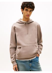 Hoodie Tommy Jeans "TJM REGULAR FLAG", Herren, Gr. M, ivy mink, Sweatware, Obermaterial: 80% Baumwolle, 20% Polyester, regular fit, breiter Bund, Sweatshirts Hoodie, mit bestickten Markenlogo auf Brusth&ouml;he