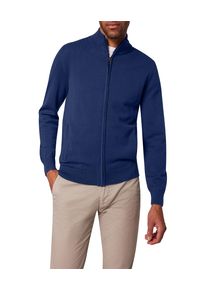 Strickjacke Pierre Cardin "Strickjacke StKrgRV", Herren, Gr. XL, blau (navy blazer), Strick, Obermaterial: 100% Baumwolle, unifarben, regular fit normal, ohne Ausschnitt, Rippb&uuml;ndchen, Strickjacken Strickjacke, mit Taschen