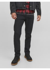 Jack & Jones Regular-fit-Jeans JACK & JONES "JJICLARK JJEVAN AM 795 NOOS", Herren, Gr. 32, L&auml;nge 34, schwarz (schwarz denim), Denim/Jeans, Obermaterial: 98% Baumwolle, 2% Elasthan, Abriebeffekte, regular fit normal, Jeans Regular-fit-Jeans