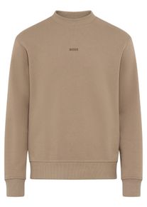 Sweatshirt BOSS Orange "WeSmallcrew", Herren, Gr. S, open gr&uuml;n346, Sweatware, Obermaterial: 100% Baumwolle, relaxed fit, Rundhals, eingesetzt B&uuml;ndchen, Sweatshirts Sweatshirt, mit Logo auf der Brust