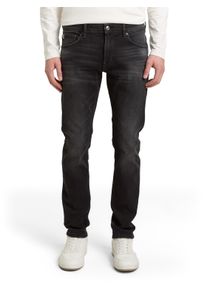 Slim-fit-Jeans Tom Tailor Denim "PIERS", Herren, Gr. 33, L&auml;nge 36, schwarz denim, Denim/Jeans, Obermaterial: 99% Baumwolle, 1% Elasthan. Futter: 65% Polyester, 35% Baumwolle, schmal lang, Jeans Slim-fit-Jeans, Slim fit mit etwas niedrigerer Leibh&ouml;he