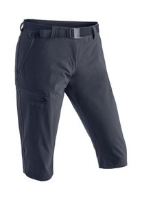 Caprihose Maier Sports "Inara slim 3/4", Damen, Gr. 44, Normalgr&ouml;&szlig;en, blau (dunkelblau), 90% Polyamid, 10% Elasthan, Hosen Caprihose, Damen Wanderhose, atmungsaktive Outdoorhose, 3/4 Hose mit 3 Taschen