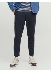 Jack & Jones Chinos JACK & JONES "JPSTACE JJHARLOW CHINO NOOS", Herren, Gr. 31, L&auml;nge 34, blau (navy blazer), Web, Obermaterial: 98% Baumwolle, 2% Elasthan, unifarben, bequem kn&ouml;chellang, Hosen Chinos