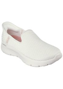 Slip-On Sneaker Skechers "GO WALK FLEX RELISH", Damen, Gr. 42, wei&szlig; (sanftes wei&szlig;), Textil, Schuhe Slip-On Sneaker, Slipper, Freizeitschuh mit Slip Ins-Funktion zum leichten Einschlupf