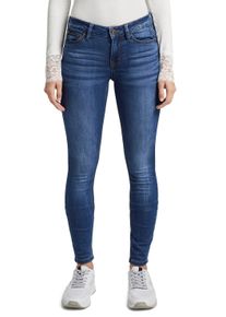 Skinny-fit-Jeans Tom Tailor Denim "JONA", Damen, Gr. 26, L&auml;nge 32, blau (clean mid stone blau denim), Denim/Jeans, Obermaterial: 72% Baumwolle, 27% Polyester, 1% Elasthan, skinny fit lang, Jeans Skinny-fit-Jeans