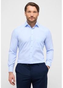 Langarmhemd Eterna "COMFORT FIT", Damen, Gr. 49, verk&uuml;rzte &Auml;rmell&auml;ngen, blau (hellblau), Popeline, 100% Baumwolle, normal, Manschette, Hemden Langarmhemd, NON IRON (b&uuml;gelfrei)