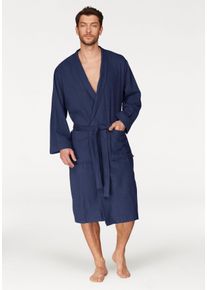 Unisex-Bademantel OTTO HOME "Travel, ideal f&uuml;r Sauna & Spa, Hotelbademantel, Morgenmantel" Gr. XXL, blau (marine), L:125cm, Leichtfrottee, Hausm&auml;ntel, Unisex-Bademantel, f&uuml;r Damen & Herren, leichte Qualit&auml;t, langer Bademantel, S-3XL, Topseller