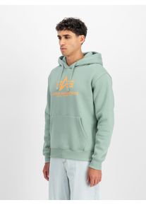 Kapuzensweatshirt Alpha Industries "Basic Hoody", Herren, Gr. XL, frost gr&uuml;n, angeraute Sweatware, Obermaterial: 80% Baumwolle, 20% Polyester, bedruckt, normal normal, Rundhals, Rippb&uuml;ndchen, Sweatshirts Kapuzensweatshirt, Baumwollmischung, regular fit