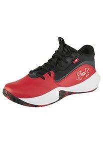 Basketballschuh Under Armour "UA LOCKDOWN 7", Herren, Gr. 46, rot, schwarz, wei&szlig;, Leder, Synthetik, Textil, Schuhe