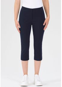 Caprihose Stehmann "Ina", Damen, Gr. 46, N-Gr, blau (marine), Web, Obermaterial: 72% Viskose, 25% Polyamid, 3% Elasthan, 3/4-L&auml;nge, Hosen Caprihose, Sommerhose in Gr&ouml;&szlig;en 32 bis 52
