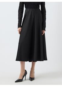 Satinrock Y.A.S "YASPELLA HW VOLUME ANKLE SKIRT S. NOOS", Damen, Gr. 42, schwarz, Web, Obermaterial: 97% Polyester, 3% Elasthan, unifarben, kn&ouml;chellang, R&ouml;cke Satinrock