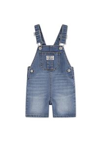 Latzjeans LEVI'S KIDS "LVN SHORTALL", Jungen, Gr. 9M74, N-Gr, indigo champion, Denim/Jeans, Obermaterial: 54% Baumwolle, 27% Polyester, 17% Viskose, 2% Elasthan, Basic, Jeans Latzjeans, UNISEX