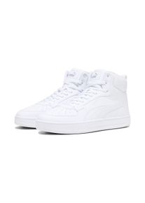 Sneaker Puma "CAVEN 2.0 MID", Herren, Gr. 44, wei&szlig; (Puma wei&szlig;, Puma silber), Synthetik, unifarben, Schuhe Sneaker, mit Schn&uuml;rverschluss, rutschhemmende Gummilaufsohle