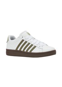 Sneaker K-Swiss "COURT TIEBREAK II", Damen, Gr. 41, wei&szlig;, burnt olive, cola gum, alfalfa, Leder, Schuhe Sneaker