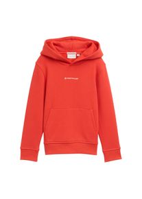 Sweatshirt Tom Tailor, Jungen, Gr. 92/98, rot (soft rot), Sweatware, Obermaterial: 100% Baumwolle, regular fit, Rundhals, B&uuml;ndchen, Sweatshirts Sweatshirt, mit Kapuze und K&auml;ngurutasche