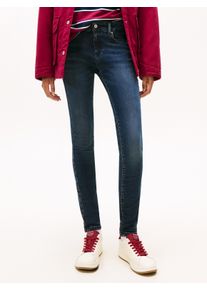 Skinny-fit-Jeans Tommy Jeans "SOPHIE LW SKN", Damen, Gr. 34, L&auml;nge 32, denim blau schwarz1, Denim/Jeans, Obermaterial: 98% Baumwolle, 2% Elasthan, unifarben, skinny fit kn&ouml;chellang, Jeans Skinny-fit-Jeans, mit Logo-Badge, in Kn&ouml;chell&auml;nge