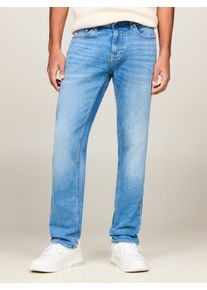 Slim-fit-Jeans Tommy Jeans "Scanton Slim", Herren, Gr. 34, L&auml;nge 30, blau (denim medium 1a4), Denim/Jeans, Obermaterial: 95% Baumwolle, 4% Elastomultiester, 1% Elasthan, slim fit, Jeans Slim-fit-Jeans, mit mittlerer Leibh&ouml;he, 5-Pocket-Design