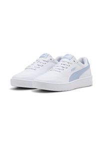 Sneaker Puma "COURT LALLY", Damen, Gr. 37,5, Puma wei&szlig;, snow mountain blau, Synthetik, Schuhe Sneaker, mit leicht profilierter Gummilaufsohle, mit Schn&uuml;rverschluss, Topseller