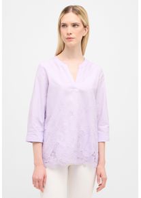 Schlupfbluse Eterna "LOOSE FIT", Damen, Gr. 42, lila (lavender), 100% Baumwolle, Blusen Schlupfbluse