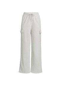 LANDS' END Sweat-Cargohose mit weitem Bein SERIOUS SWEATS, Damen,  Grau, Baumwoll-Mischung/Polyester-Mischung, by Lands' End