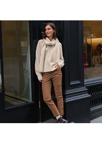 LANDS' END 7/8-Cargohose aus Lyocell-Mischung Mid Waist, Damen,  Braun, Baumwolle/Baumwoll-Mischung, by Lands' End