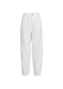 LANDS' END Premium Reinleinen-Barrelhose mit Bundfalten, Damen,  Wei&szlig;, Leinen, by Lands' End