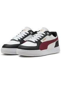 Sneaker Puma "CAVEN III JR", Damen, Gr. 38, Puma schwarz, team regal rot, Puma wei&szlig;, Synthetik, mehrfarbig, Schuhe Sneaker, mit Schn&uuml;rverschluss, mit gepolstertem Fu&szlig;bett, aus Synthetik