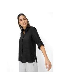 Kurzarmbluse Brax "Style VICKI", Damen, Gr. 34, schwarz, Web, 100% Leinen, Blusen