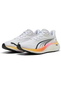 Laufschuh Puma "ELECTRIFY NITRO 4 WN", Damen, Gr. 38,5, Puma wei&szlig;, sun stream, poison pink, Textil, Schuhe Laufschuh, mit atmungsaktivem Mesh-Obermaterial, mit herausnehmbarer Innensohle