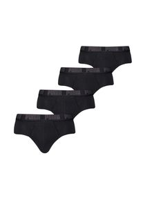 Slip Puma "Puma MEN EVERYDAY BRIEF 4P ECOM", Herren, Gr. XL, schwarz, Single Jersey, Obermaterial: 95% Baumwolle, 5% Elasthan, k&ouml;rpernah, Unterhosen Slip, Komfortabler elastischer Logobund