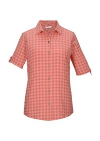 Funktionshemd Killtec "KOS 59 WMN WVN SHRT", Damen, Gr. 42, Normalgr&ouml;&szlig;en, coral, Obermaterial: 100% Polyester, Hemden Funktionshemd, Karierte, schnelltrocknende Damenbluse mit fixierbaren &Auml;rmeln