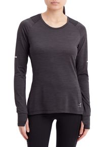 Langarmshirt Energetics "Da.-Langarmshirt Evii L/S W", Damen, Gr. M, schwarz (melange, schwarz, schwarz), Obermaterial: 92% Polyester, 8% Elasthan, Shirts Langarmshirt