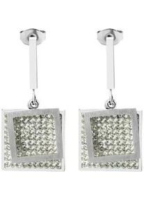 Adelia&acute;s Paar Ohrh&auml;nger ADELIA ́S "Damen Ohrringe &ndash; Ohrstecker aus Edelstahl mit Strass Steinchen", Damen, Gr. Damen, Edelstahl, silber, Ohrringe, Geschenkidee: zeitlos und vielseitig