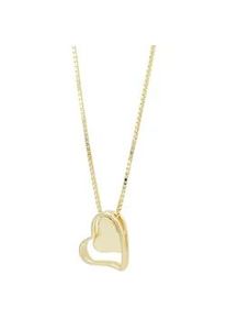 Adelia&acute;s Kette ohne Anh&auml;nger ADELIA ́S "Damen Halskette mit Anh&auml;nger &ndash; Herz aus 925 Silber", gold, Halsketten, Damen, 45cm, Silber 925 (Sterlingsilber), Ideal zum Verschenken &ndash; schlicht und stilvoll