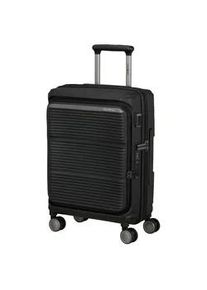 Hartschalen-Trolley Samsonite "PARALUX, verschiedene Gr&ouml;&szlig;en und Farben", Gr. B/H/T: 39cm x 55cm x 23cm 40 l, schwarz, Polypropylen, Koffer, Reisegep&auml;ck mit Frontfach Packw&uuml;rfel Trennpolster