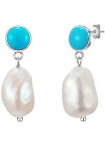 Glanzst&uuml;cke M&uuml;nchen Paar Ohrh&auml;nger GLANZST&Uuml;CKE M&Uuml;NCHEN "Set: GSM1475", wei&szlig;, Ohrringe, Damen, 28,7mm,mit Steinen, Silber 925 (Sterlingsilber), aus Sterling silber