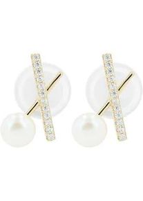 Adelia&acute;s Paar Ohrh&auml;nger ADELIA ́S "Damen Ohrringe &ndash; Ohrstecker aus 925 Silber mit S&uuml;&szlig;wasserperle", Damen, Gr. Damen, Silber 925 (Sterlingsilber), silber, Ohrringe, Perfekt als Geschenk zum Jubil&auml;um