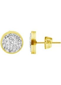 Adelia&acute;s Paar Ohrh&auml;nger ADELIA ́S "Damen Ohrringe &ndash; Ohrstecker aus Edelstahl mit Strass Steinchen", Damen, Gr. Damen, Edelstahl, gold, Ohrringe, Perfekt als Geschenk f&uuml;r besondere Menschen