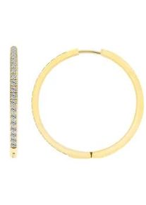 Adelia&acute;s Klappcreolen ADELIA ́S "Damen Ohrringe &ndash; Klappcreole aus Edelstahl mit Strass Steinchen", Damen, Gr. Damen, Edelstahl, gold, Ohrringe Klappcreolen, Ideal zum Verschenken &ndash; schlicht und stilvoll