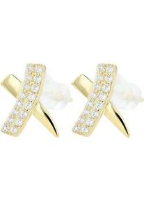 Adelia&acute;s Paar Ohrh&auml;nger ADELIA ́S "Damen Ohrringe &ndash; Ohrstecker aus 925 Silber", Damen, Gr. Damen, Silber 925 (Sterlingsilber), gold, Ohrringe, Ein stilvolles Geschenk f&uuml;r besondere Momente