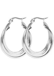 Adelia&acute;s Paar Creolen ADELIA ́S "Damen Ohrringe &ndash; Creole aus Edelstahl", Damen, Gr. Damen, Edelstahl, silber, Ohrringe, Eine sch&ouml;ne Geschenkidee f&uuml;r jeden Anlass